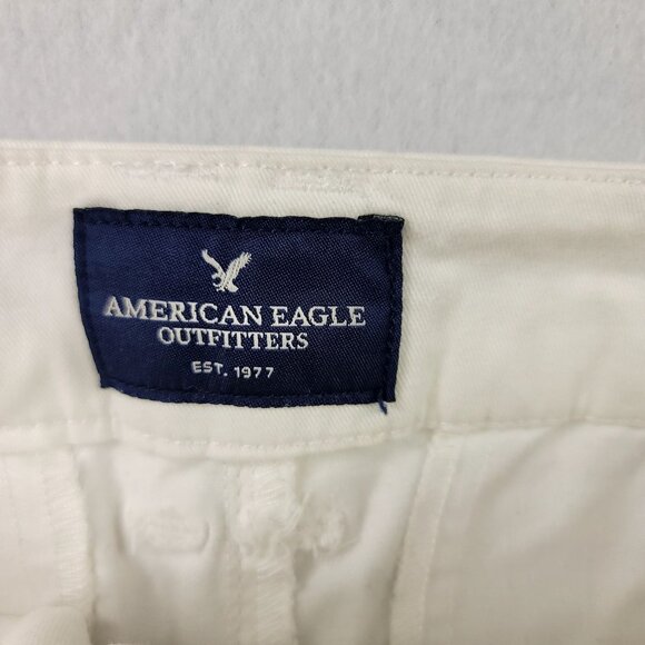 American Eagle Womens White Hi-Rise Shortie Stretch Shorts Size 4 - Picture 4 of 7